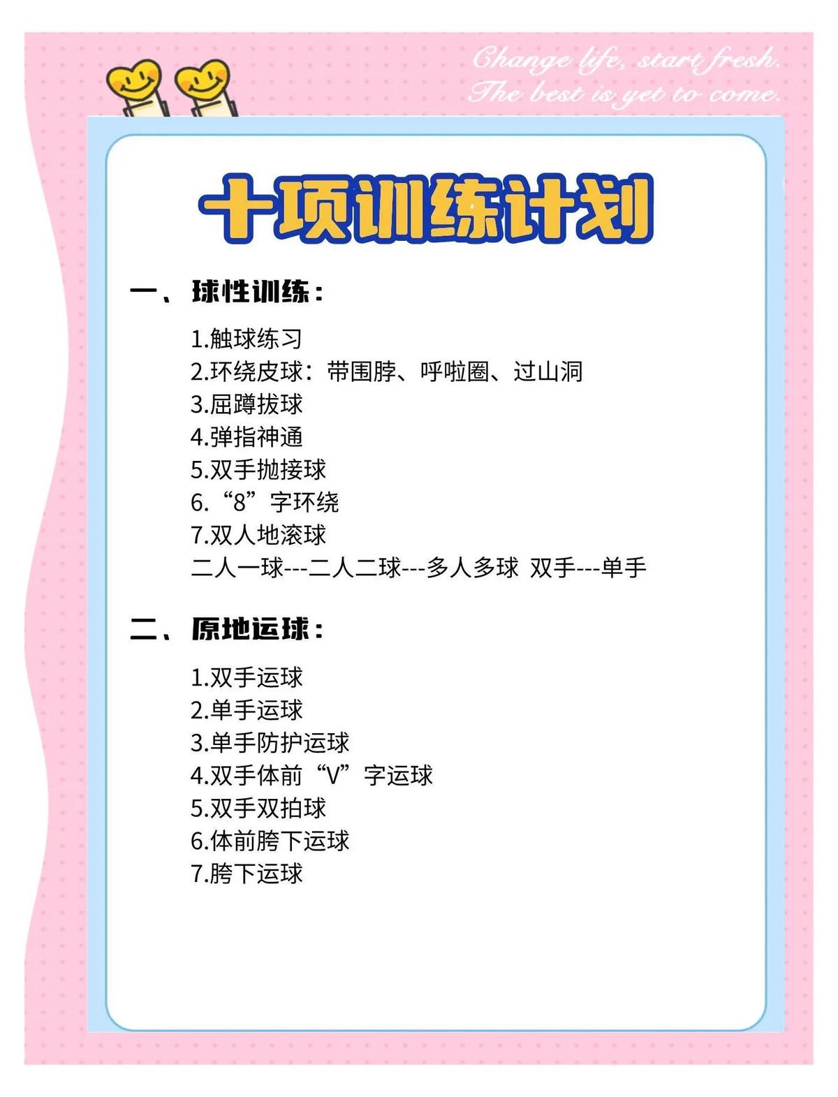 小学篮球训练计划缺点与不足之处